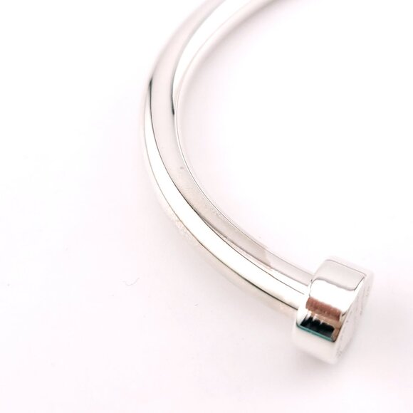 Return To Tiffany & Co. Sterling Silver 5mm Wide Circle Edge Cuff 7" In Bracelet - Picture 10 of 14